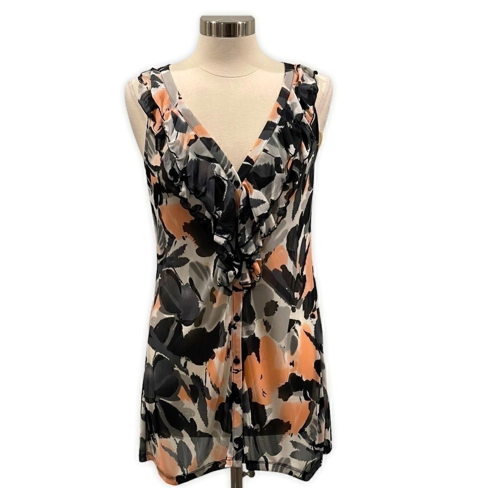 INC International Concepts Ruffled Neckline Tunic